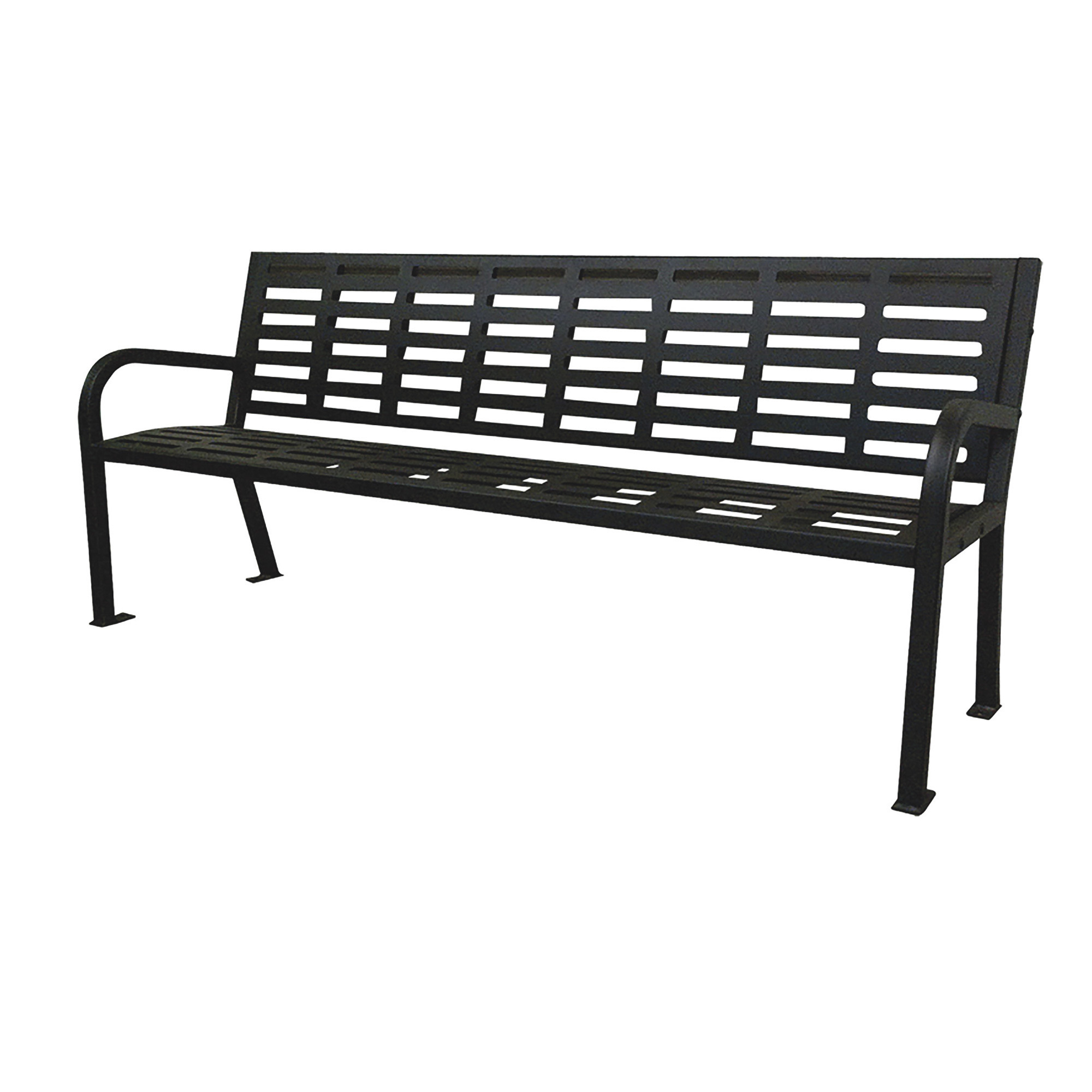 Paris Steel Park Bench,5 1/2ft. Black, Model# 460-224-0006